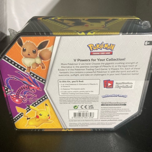 Pokemon V Powers Pikachu Tin. New Unopen - Picture 3 of 5